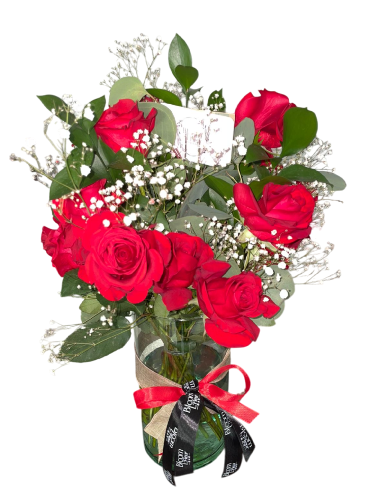 RED ROSES BLOOMS 24 rosas Cristal