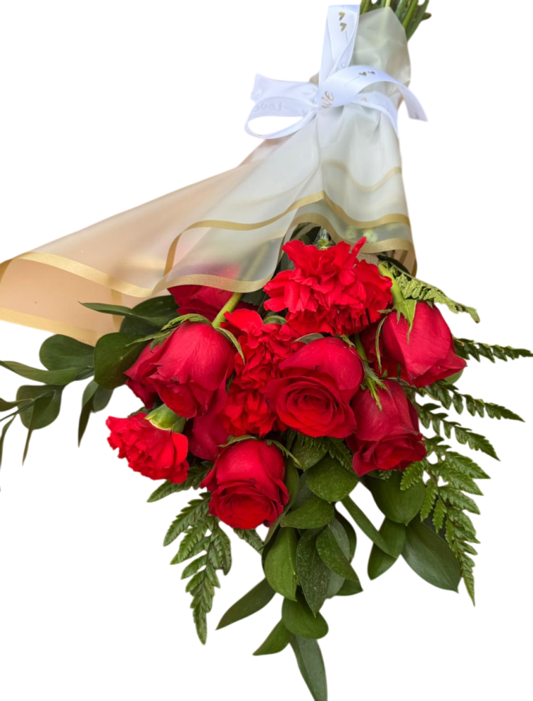 Red Carnations Blooms Bouquet