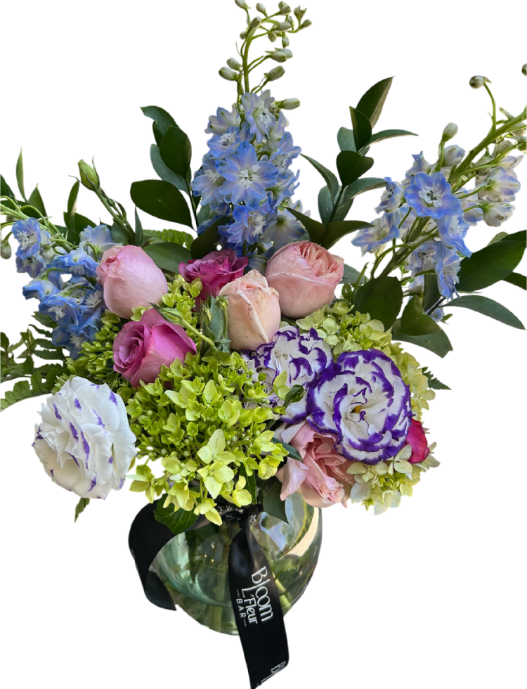 BLUE BLOOMS base cristal